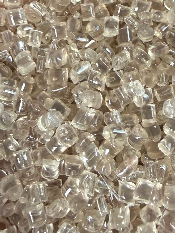 Natural clear modified plastic pellets